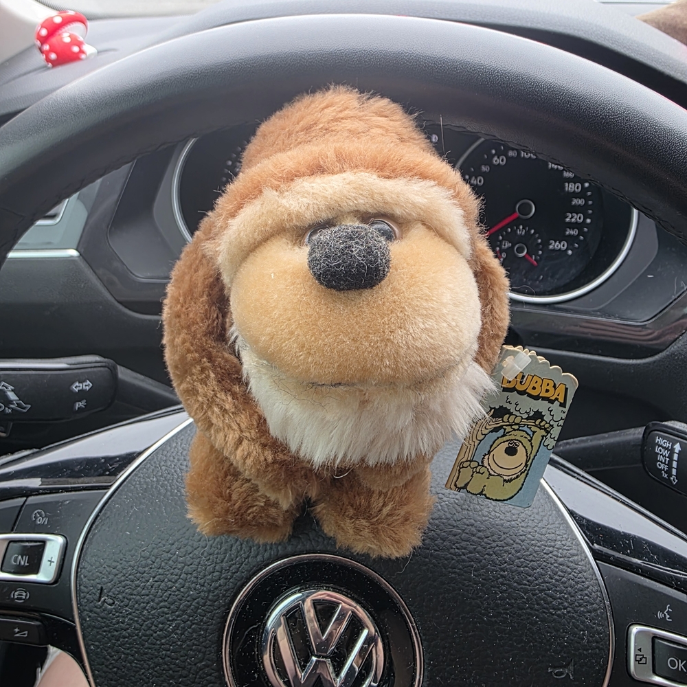 Bubba Brown and Cream Plush Dog Toy